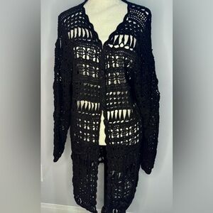 Vintage Bergdorf Goodman  Crocheted Cardigan women’s one size